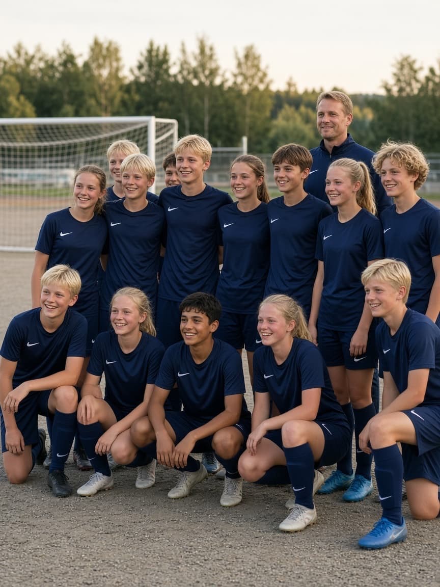 Ungdomslag i idrottsförening på planen