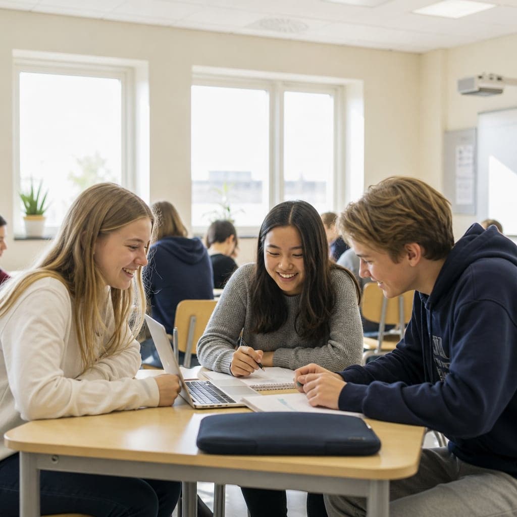 Elever i klassrummet